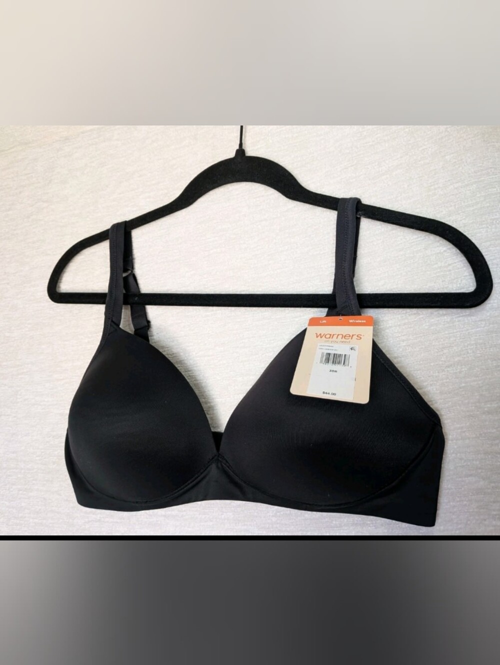 Warners Elements Of Bliss Wireless Lift T-Shirt Bra Black 38B Wr1298 NWT